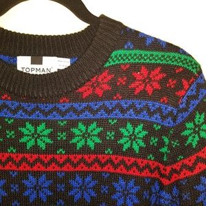 🔥HOST PICK NWT TOPSHOP Crewneck Snowflake Christmas Sweater